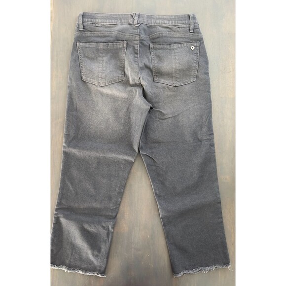Democracy "Ab"solution Scalloped Hem Crop Jean GRAY SIZE PETITE 12 812-991 - Picture 3 of 7